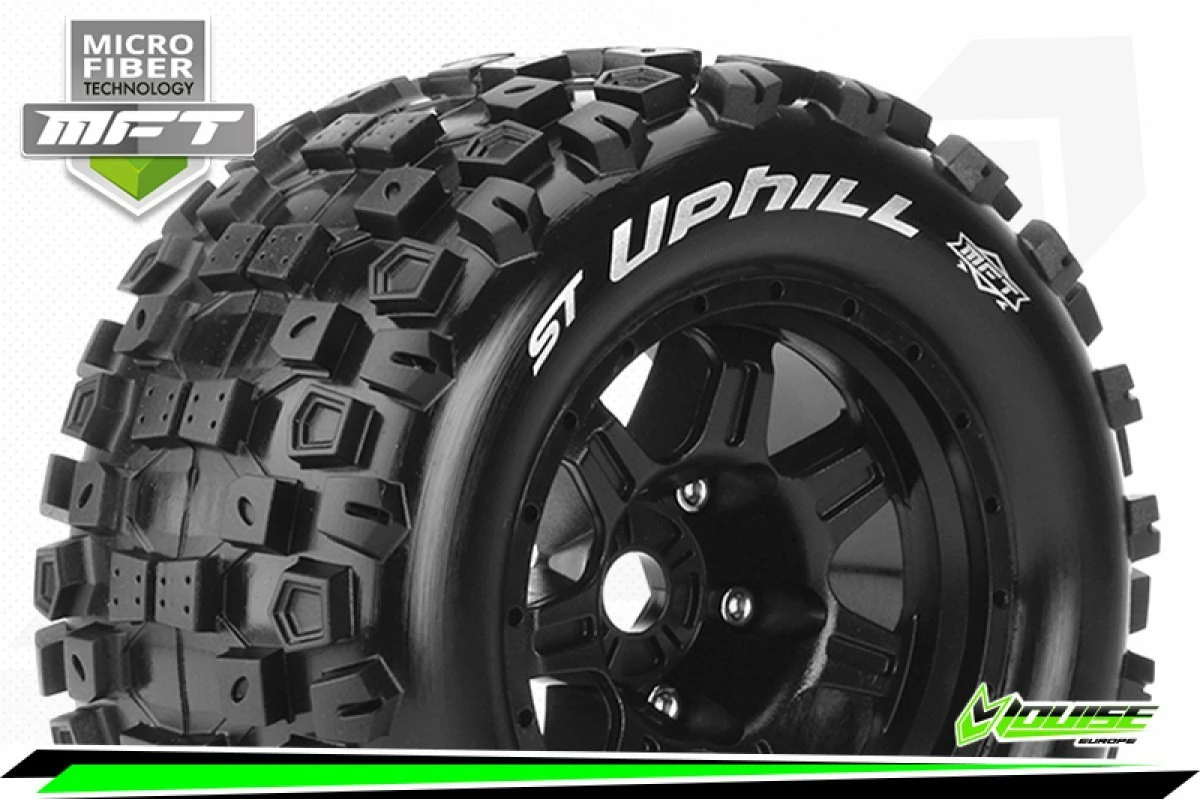 L-T3326B | Louise 3.8" ST-Uphill MFT Tyres On (0 Offset) Black Rims - Glued Wheels 2Pcs - Image 2