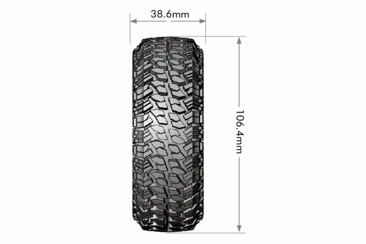 L-T3344VBC | Louise 1.9" CR-Griffin Super Soft Tyres On Black Chrome Rims - Glued Wheels 2Pcs - Image 2