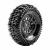 L-T3345VBC | Louise 1.9" CR-Champ Super Soft Tyres On Black Chrome Rims - Glued Wheels 2Pcs