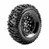 L-T3346VB | Louise 1.9" CR-Mallet Super Soft Tyres On Black Rims - Glued Wheels 2Pcs