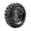 L-T3347VBC | Louise 1.9" CR-Rowdy Super Soft Tyres On Black Chrome Rims - Glued Wheels 2Pcs
