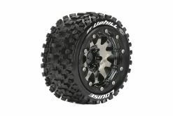 L-T3313SB | Louise 3.3" ST-Uphill Tyres On 0 Offset Black Rims - Glued Wheels 2Pcs
