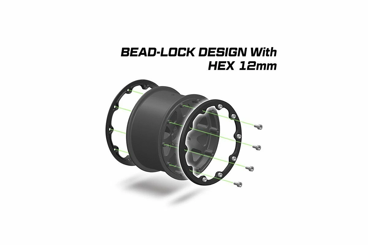 L-T3313SB | Louise 3.3" ST-Uphill Tyres On 0 Offset Black Rims - Glued Wheels 2Pcs - Image 3