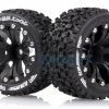 T-L3211BB | Louise 2.8" ST-Uphill Tyres On Black Rims - Bearing Mount - Glued Wheels 2Pcs
