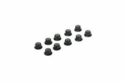TLR336005 | TLR 3mm Black Aluminium Flanged Nyloc Nuts 10Pcs