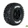 L-T3223SBAA | Louise 2.2/3.0" Uphill Tyres On Black Rims - Glued Wheels 2Pcs